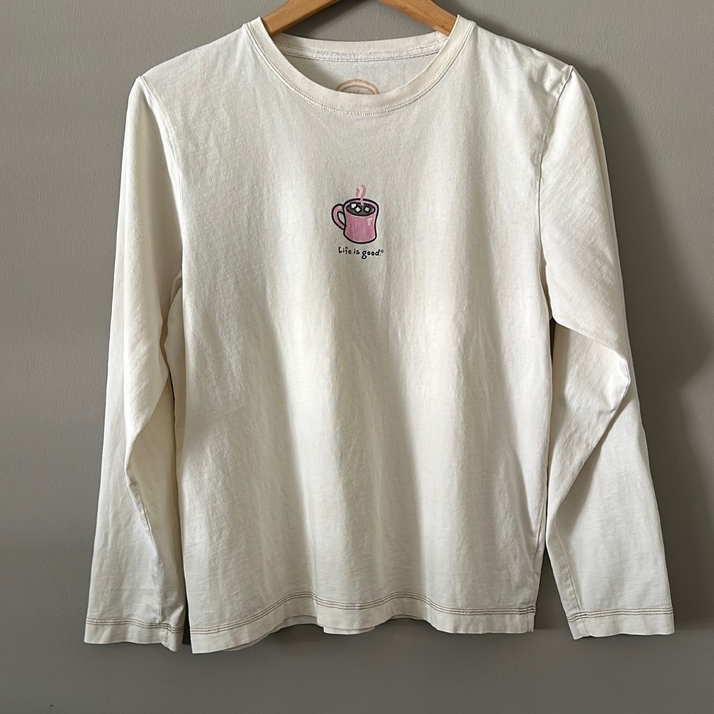 Life is Good Hot Chocolate Pajama Top | M